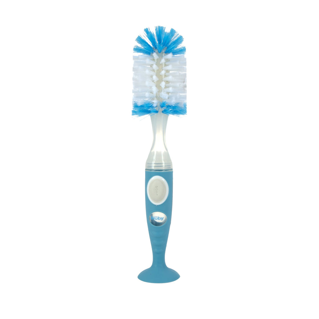 Easy Clean Soap Dispensing Brush with Suction Base